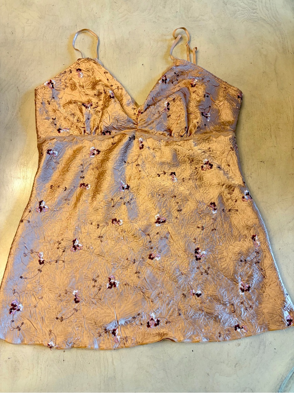 Studio Y Blush Pink Floral Satin Cami